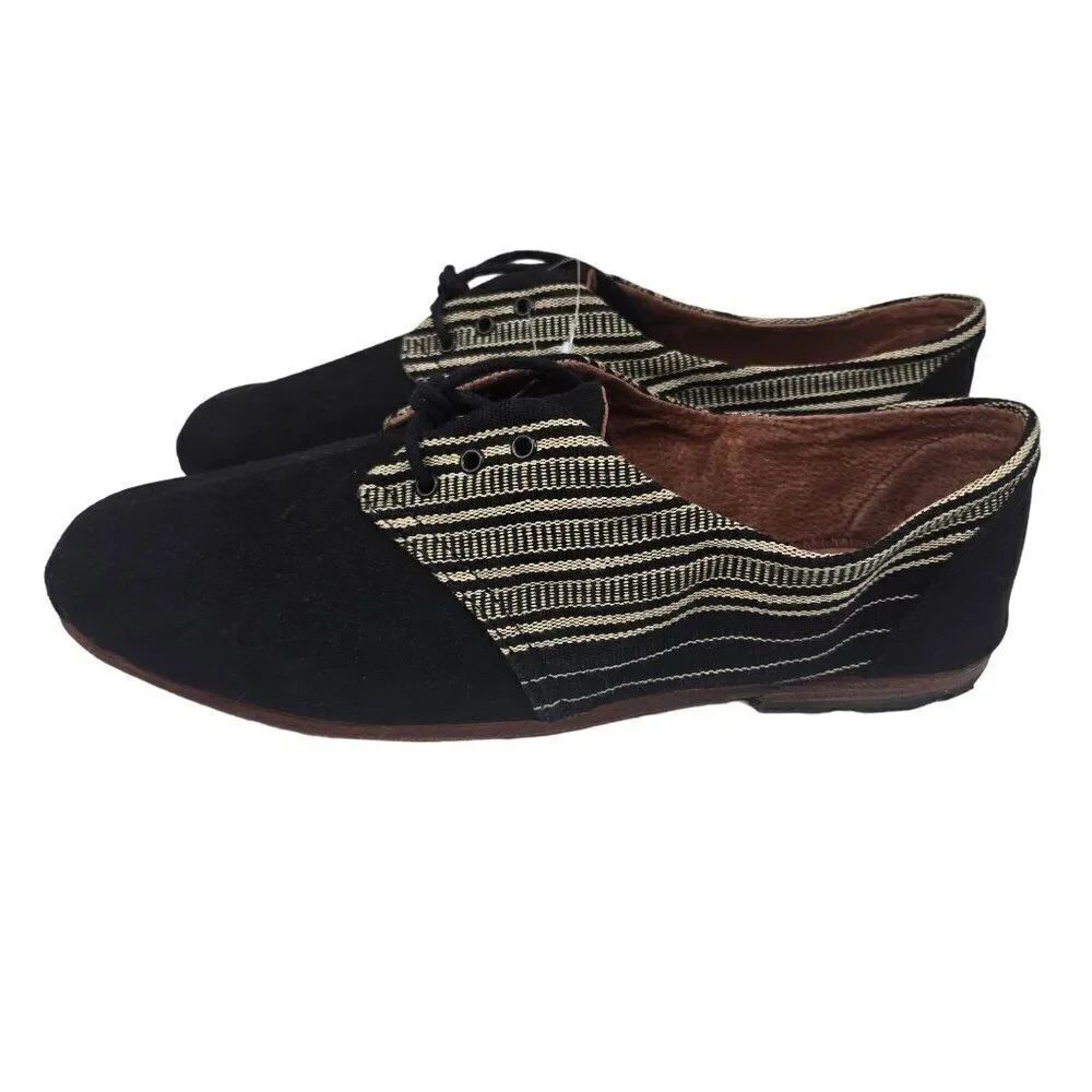 Osborn Black Suede Oxfords Shoes Mens Size EU 44 US 11